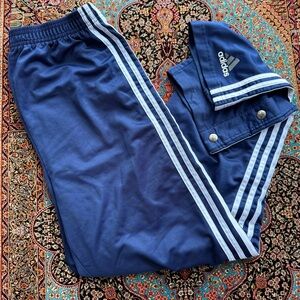 Vintage Adidas Tear Away Track Pants - Made in USA